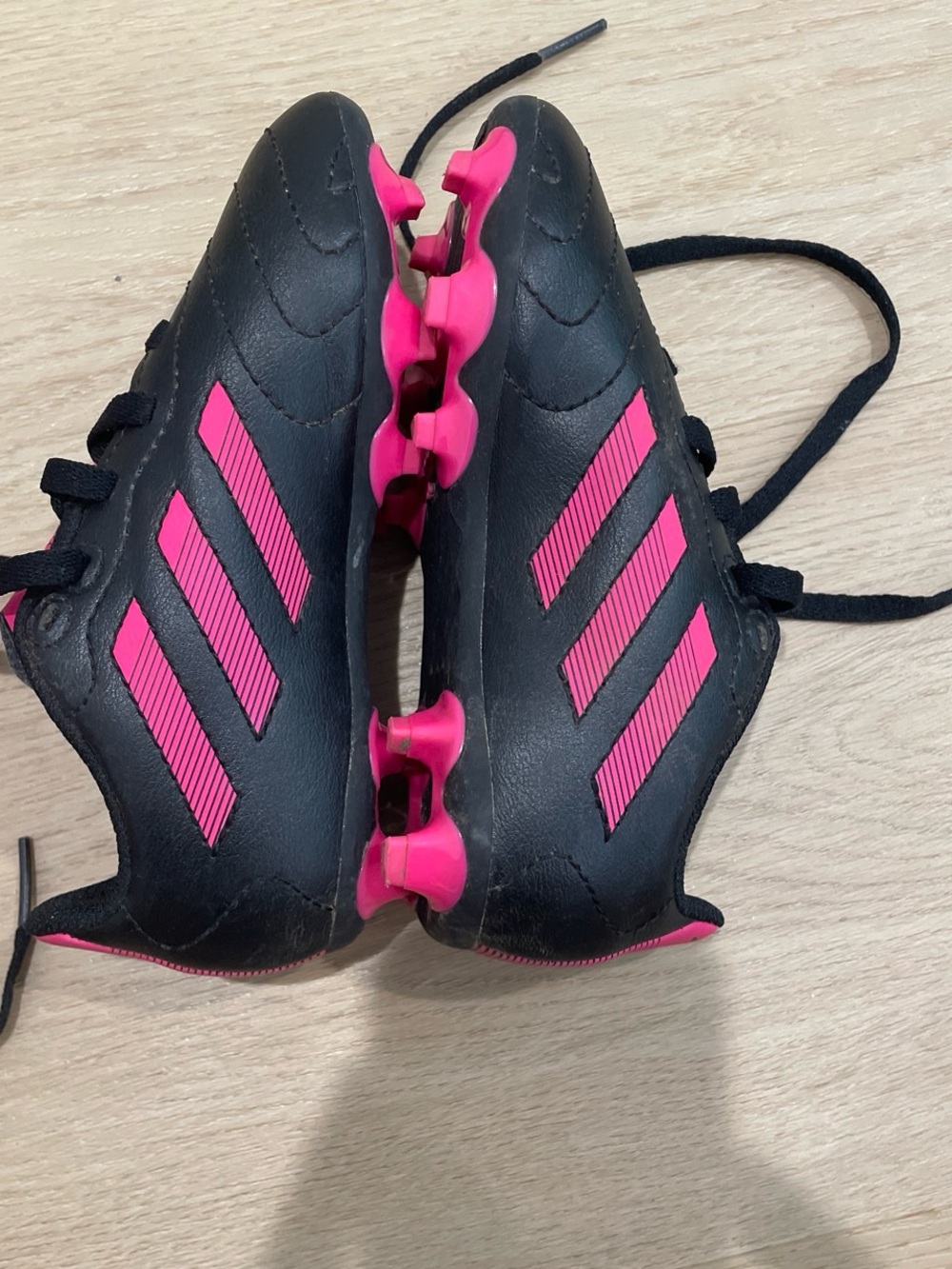 adidas Black and Hot Pink Soccer Cleats